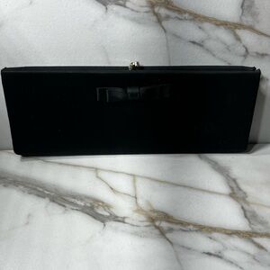 Vintage Black Snap‎ Clutch Purse By H L Harry Levine USA. 11 1/2 long X 4 1/2 T